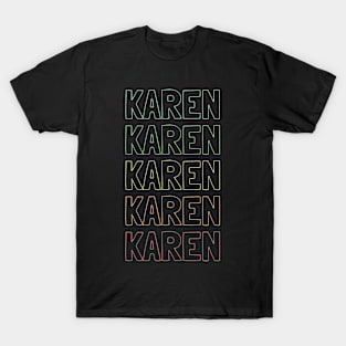 Karen Name Pattern T-Shirt